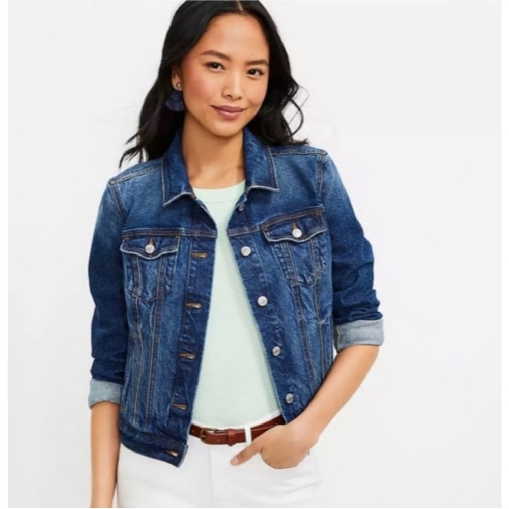 LOFT Dark Wash Denim Jacket